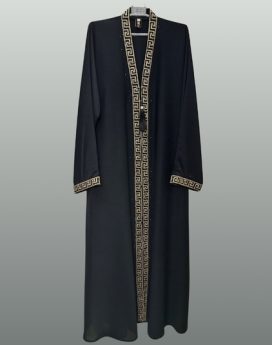 Gown Style Guccy Embroidery Abays Black