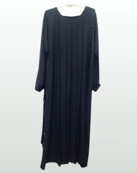 Plates Style Abaya Black