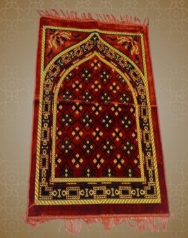 Soft Velvet Jaye Namaz Red