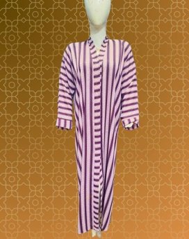 Striped Design Abaya R&W