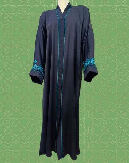 Embroided Sleeves Design Black Abaya