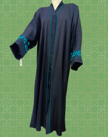 Embroided Sleeves Design Black Abaya