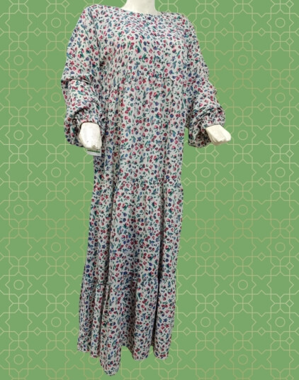 Printer chifon Multicolor Abaya